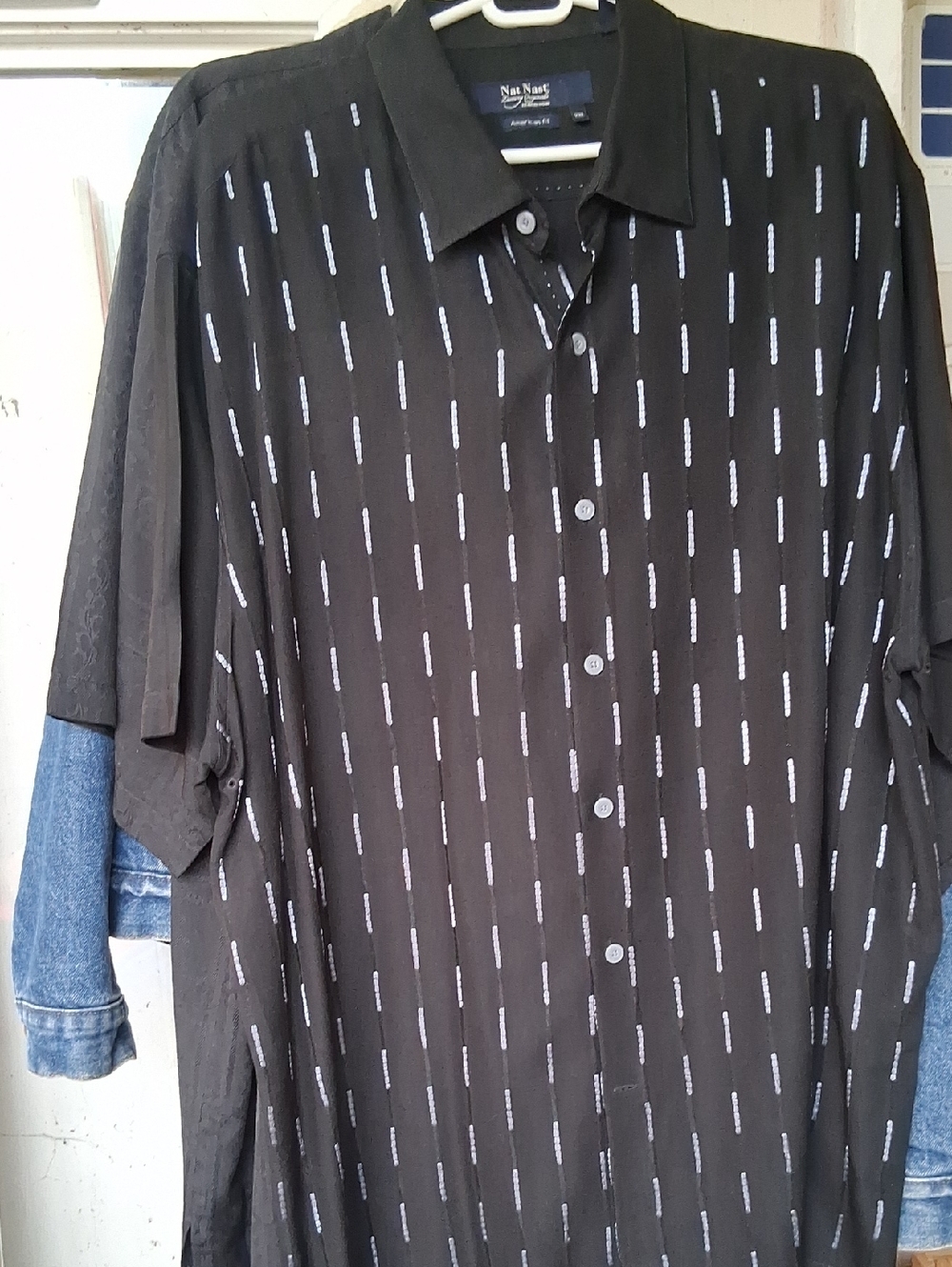 MensNat Nast American Fit Silk Shirt Size 2xl